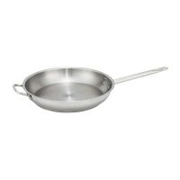 Winco SSFP-12 Stainless Steel Fry Pan with Helper Handle - 12in