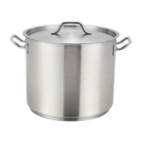 Winco SST-12 Stainless Steel Stock Pot w/Cover - 12qt