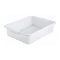 Winco White Dish Box PL-5W - 15.5in