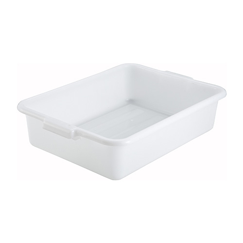 Winco White Dish Box PL-5W - 15.5in