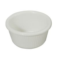Winco RFM-3W White Fluted Ramekins - 3oz