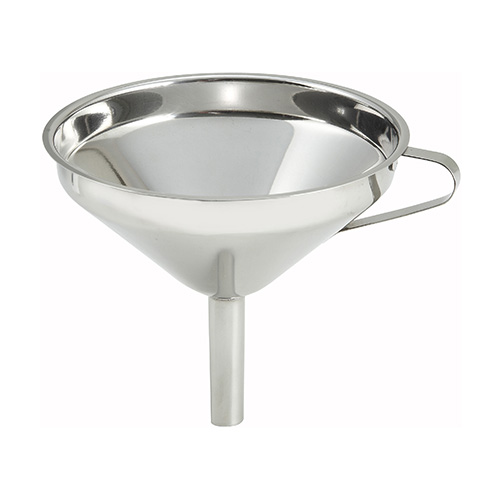 Winco SF-6 Wide Mouth Stainless Steel Funnel - 5.75in